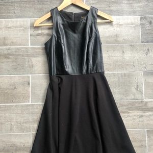 Laundry by Shelli Segal Leather Skater Dress